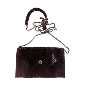 SORIAL Rubino Micro Bag Mini Purse Crossbody Wallet Black w Chain Strap